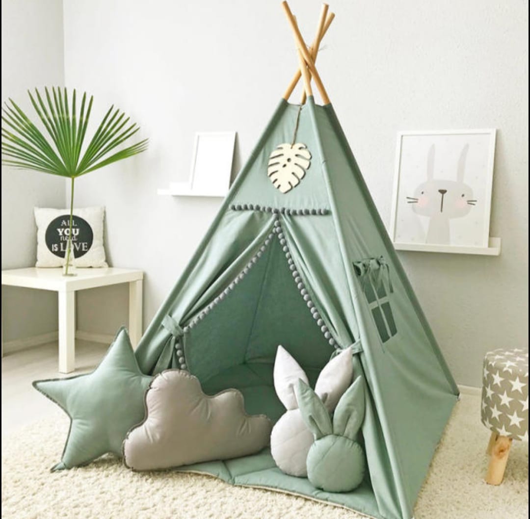 Green Play Teepee Tent for Kids